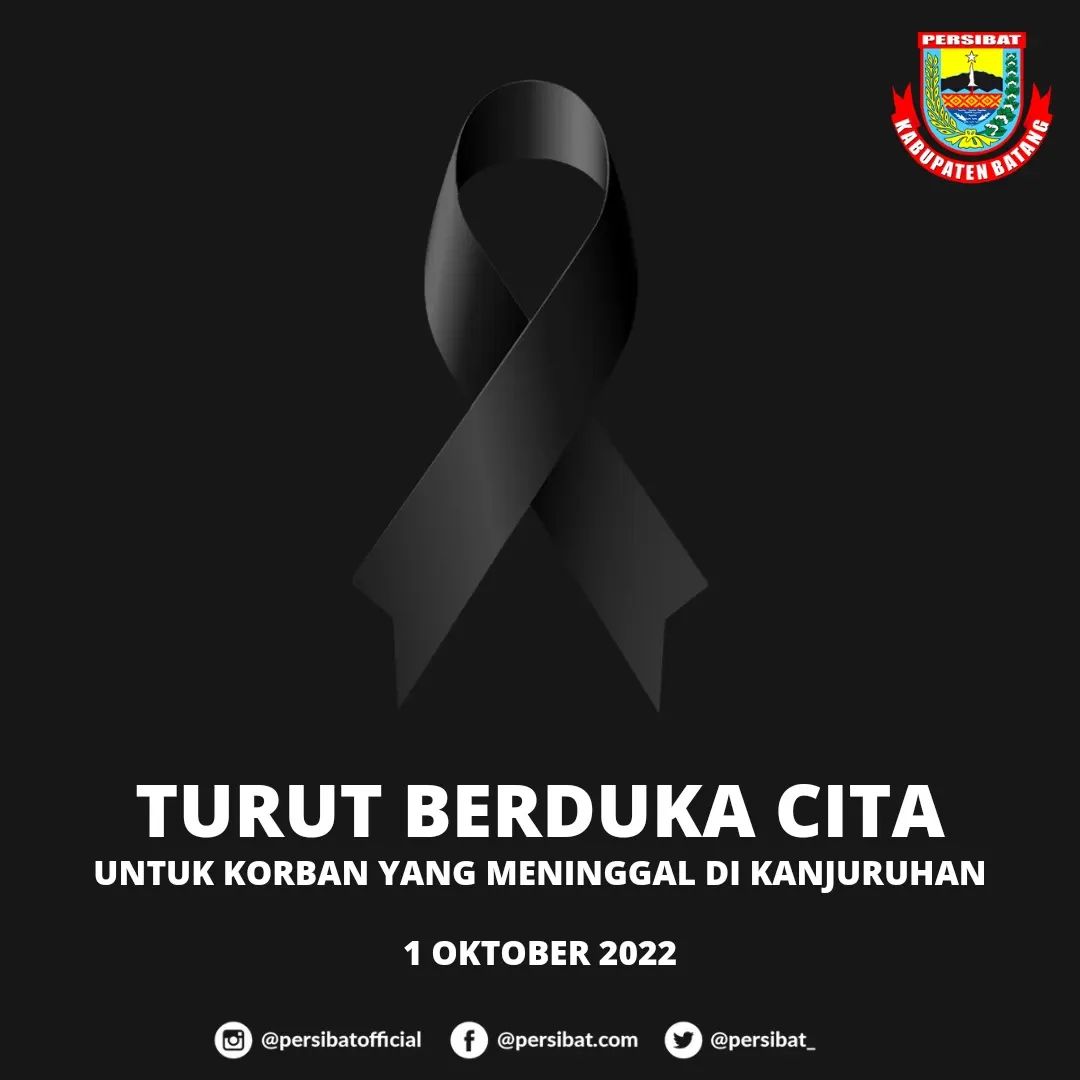Unggahan akun instagram @persibatofficial pasca Tragedi Kanjuruhan Malang.