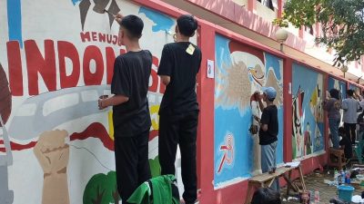 Kesal Vandalisme Merebak, Pelajar Luapkan Ekspresi Lewat Mural
